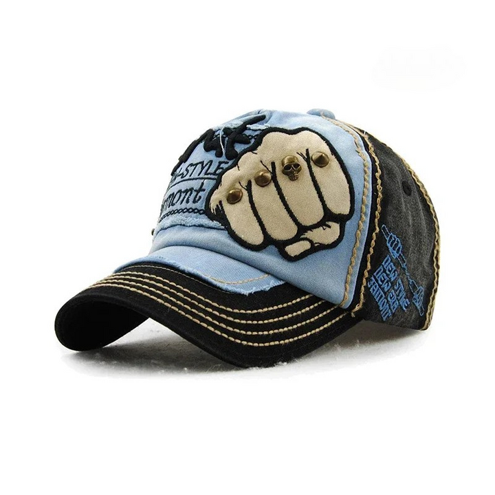 Ashcroft | Rebel Embroidered Fist Denim Cap