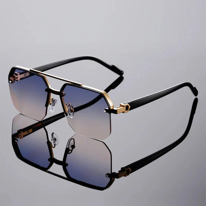 Ashcroft | Nexus Rimless Geometric Sunglasses