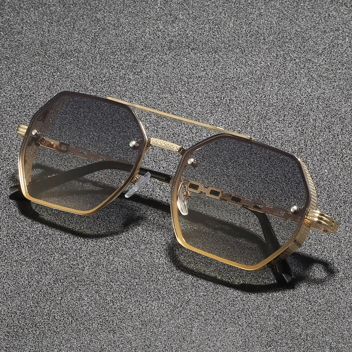 Ashcroft | Renzo Hexagonal Metal Sunglasses