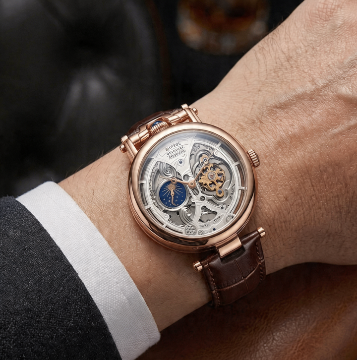 Ashcroft | Hastings Skeleton Dial Moon-Phase Mechanical Watch