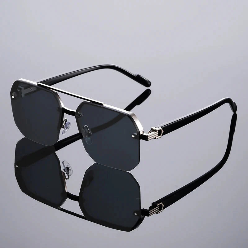 Ashcroft | Nexus Rimless Geometric Sunglasses