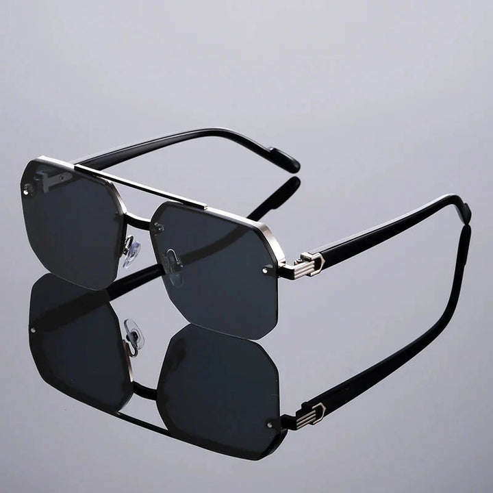 Ashcroft | Nexus Rimless Geometric Sunglasses