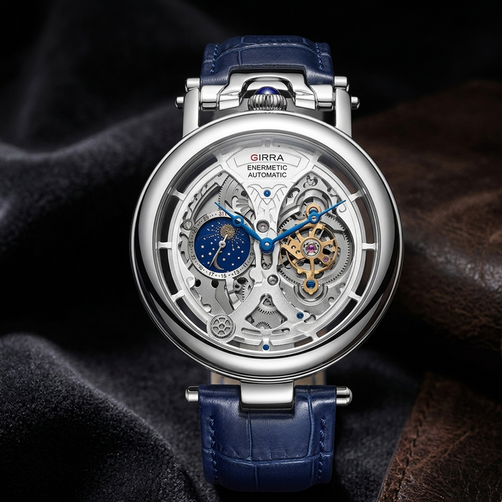 Ashcroft | Hastings Skeleton Dial Moon-Phase Mechanical Watch