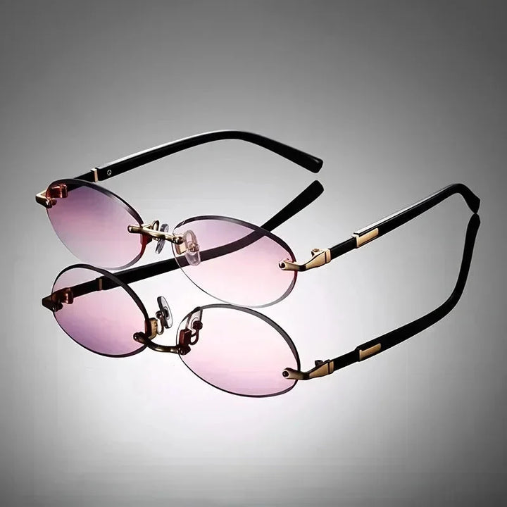 Ashcroft | Lennox Rimless Oval Sunglasses