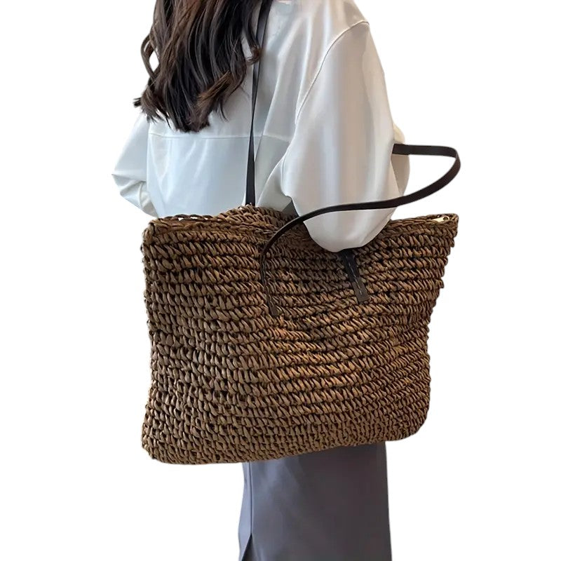 Ashcroft | Solana Spacious Straw Beach Bag