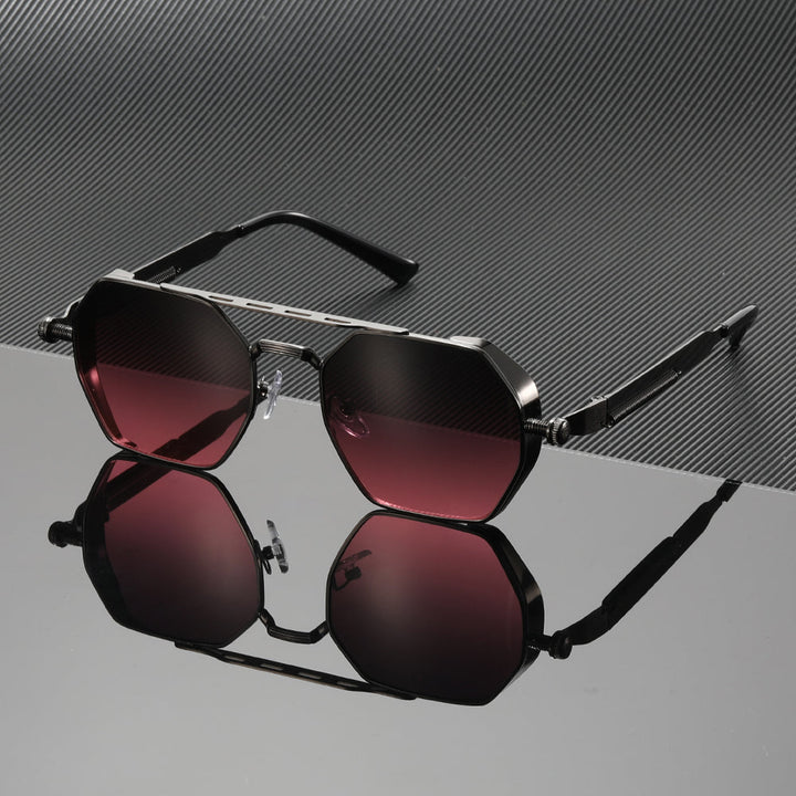 Ashcroft | Meridian Gold-Metal Gradient Sunglasses
