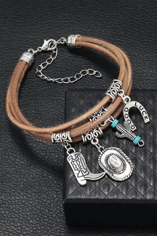Ashcroft | Fortuna Multi-Layered Cactus Charm Bracelet