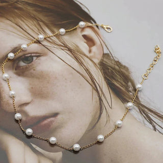 Ashcroft | Celestine Gold Pearl Necklace