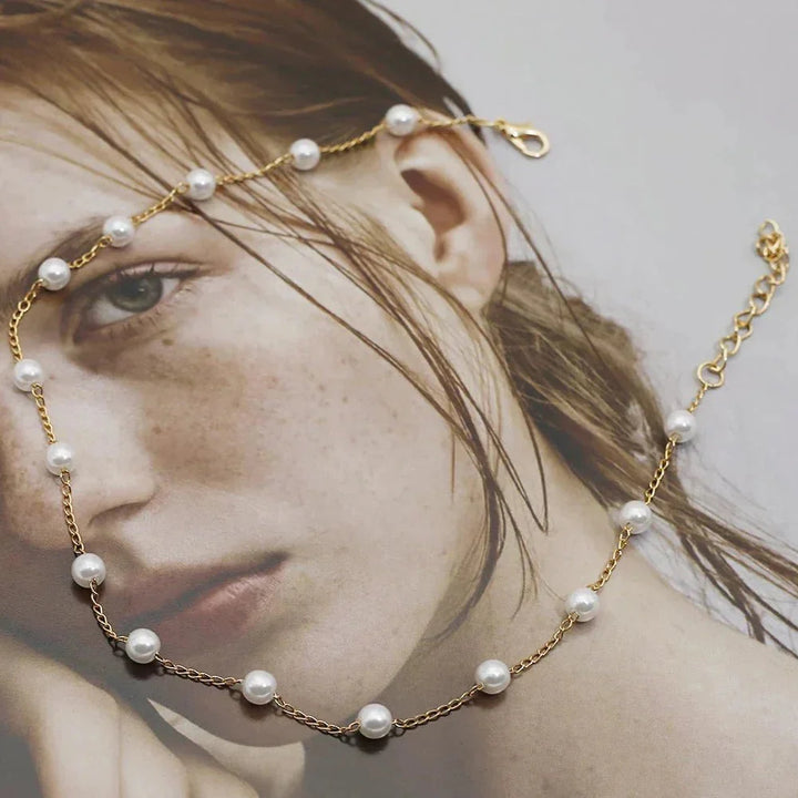 Ashcroft | Celestine Gold Pearl Necklace