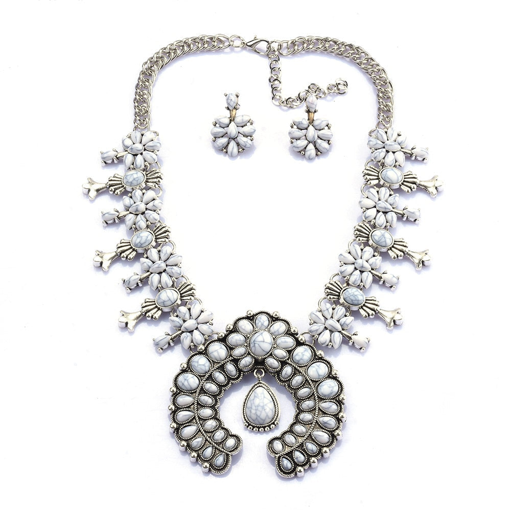 Ashcroft | Celeste Turquoise Blossom Necklace Set