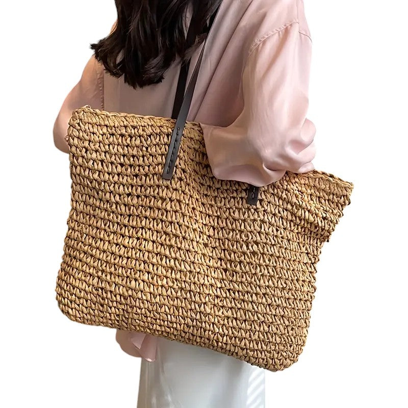 Ashcroft | Solana Spacious Straw Beach Bag