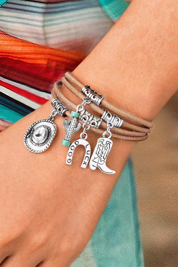 Ashcroft | Fortuna Multi-Layered Cactus Charm Bracelet