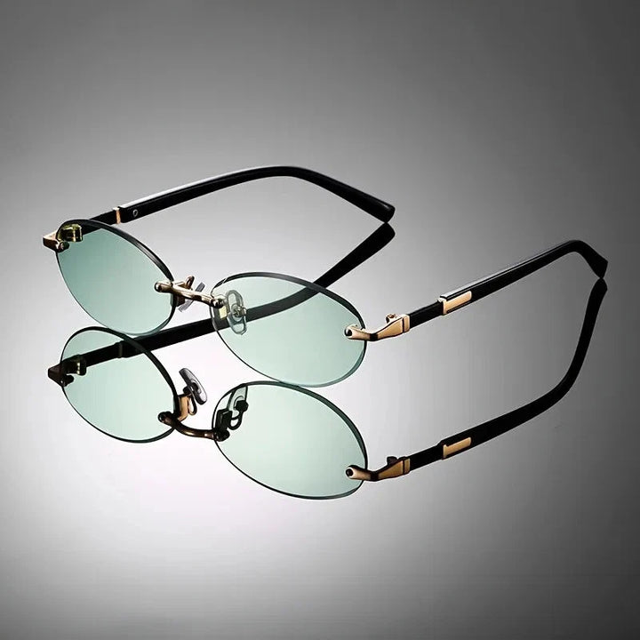 Ashcroft | Lennox Rimless Oval Sunglasses