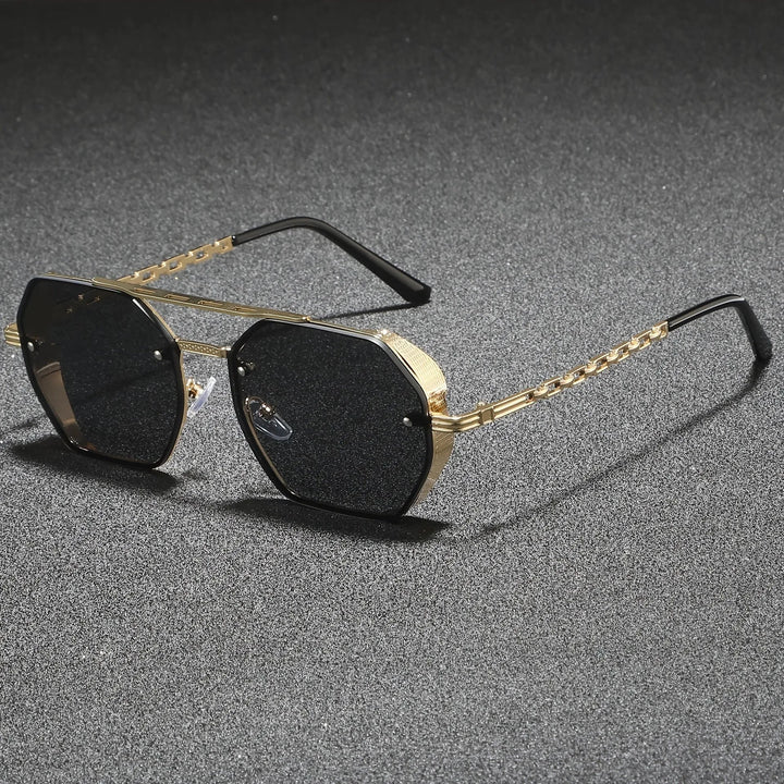 Ashcroft | Marcello Hexagonal Metal Sunglasses