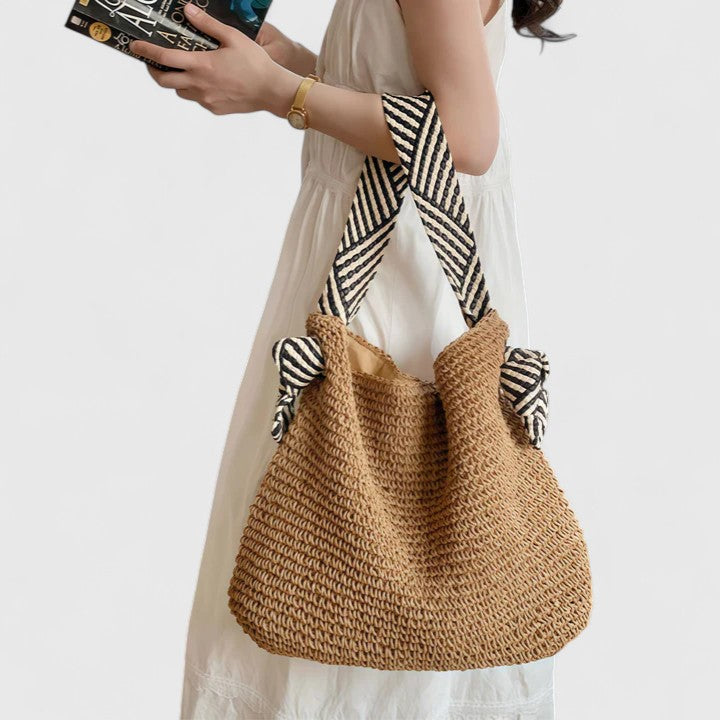Ashcroft | Solana Braided Straw Shoulder Bag