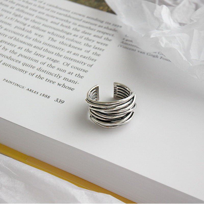 Ashcroft | Aurelia Sterling Silver Adjustable Layered Ring