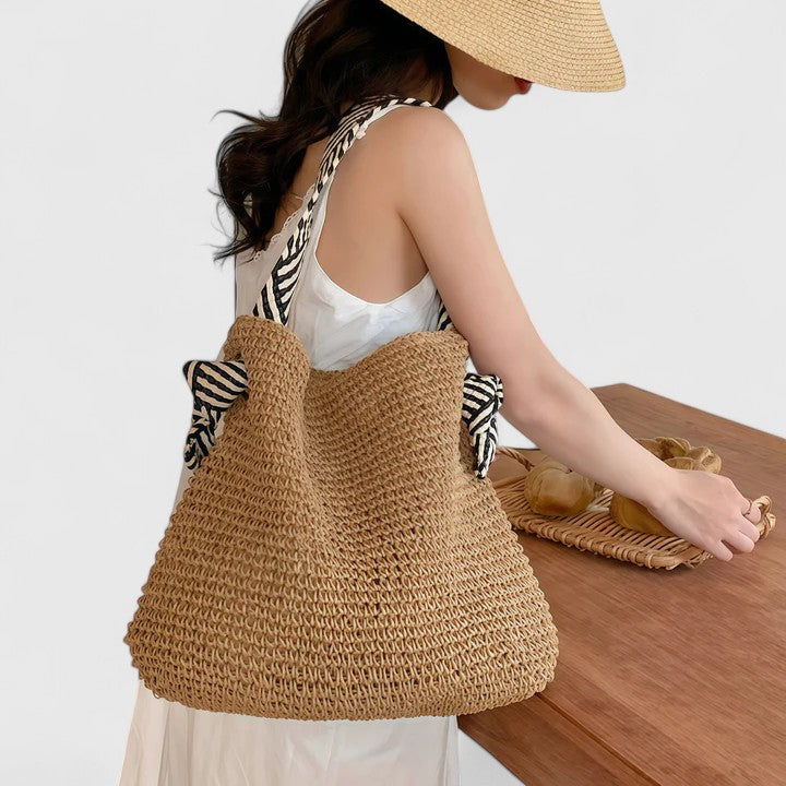 Ashcroft | Solana Braided Straw Shoulder Bag