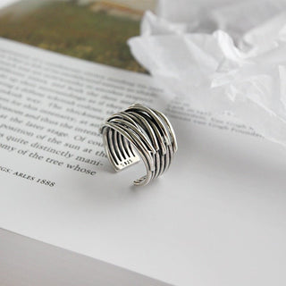 Ashcroft | Aurelia Sterling Silver Adjustable Layered Ring