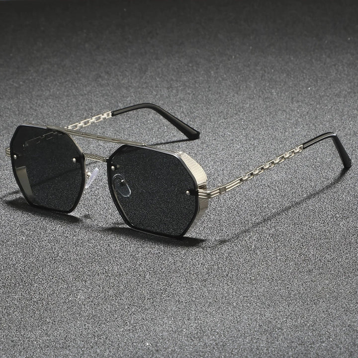 Ashcroft | Marcello Hexagonal Metal Sunglasses