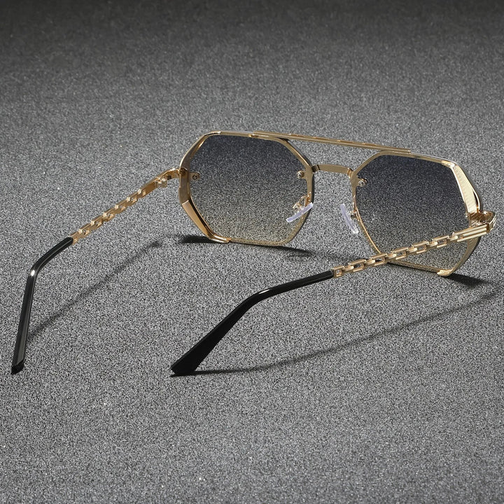 Ashcroft | Marcello Hexagonal Metal Sunglasses