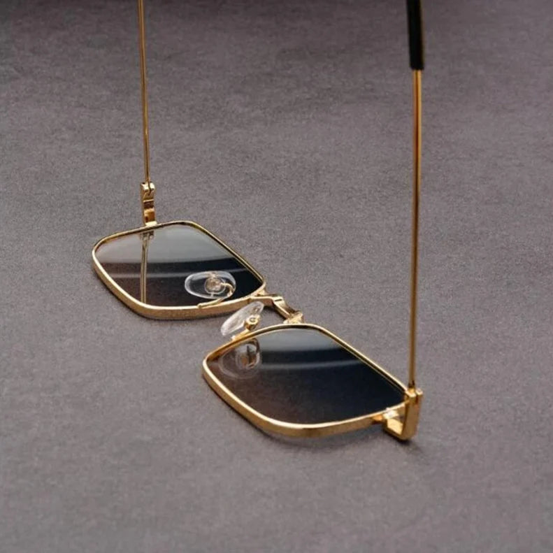 Ashcroft | Hudson Rectangular Metal Sunglasses
