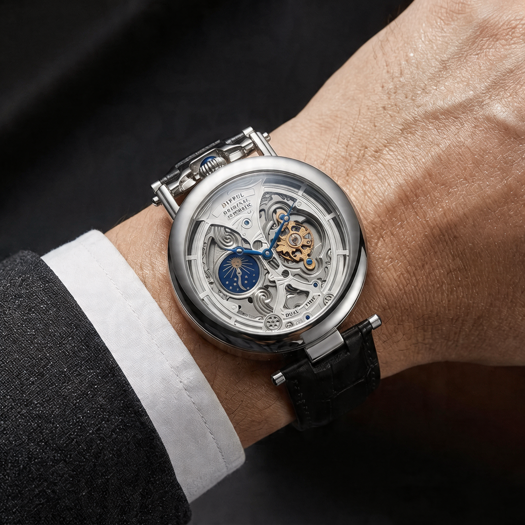 Ashcroft | Hastings Skeleton Dial Moon-Phase Mechanical Watch