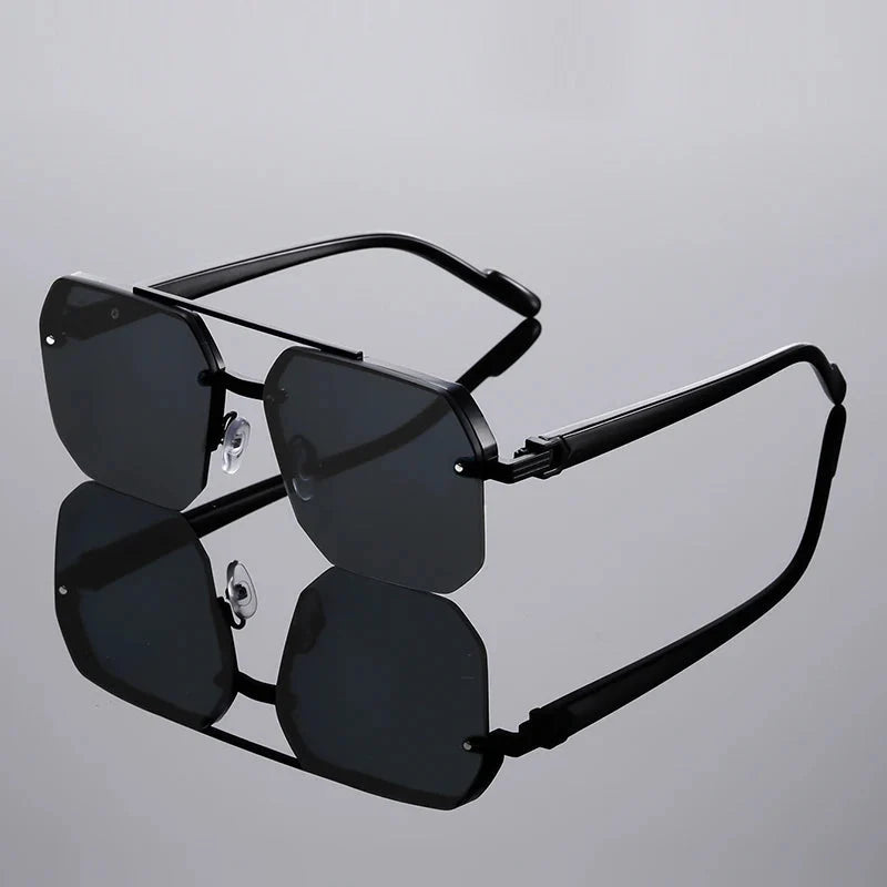 Ashcroft | Nexus Rimless Geometric Sunglasses