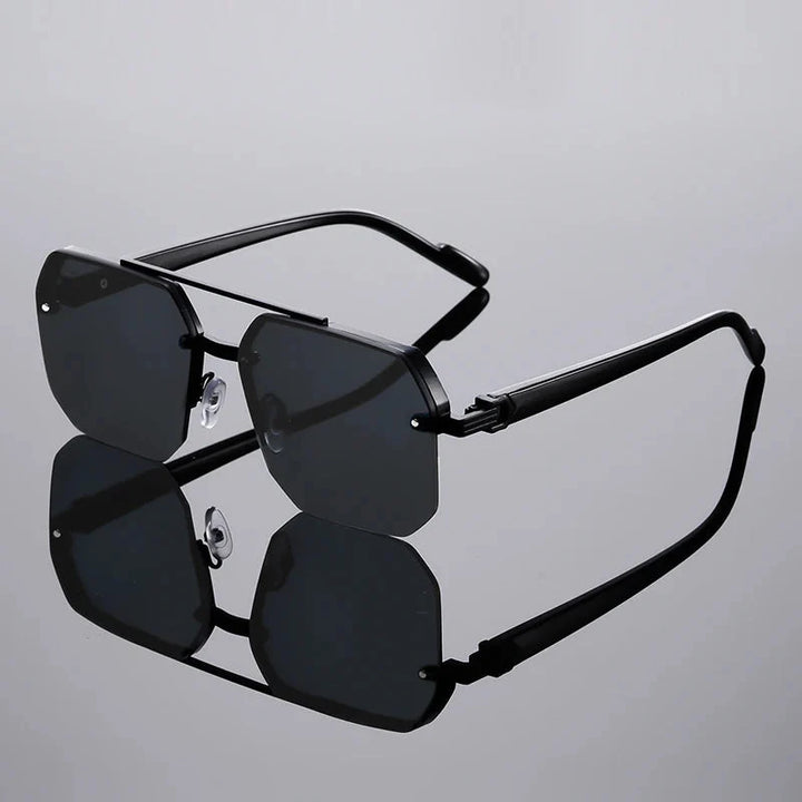 Ashcroft | Nexus Rimless Geometric Sunglasses