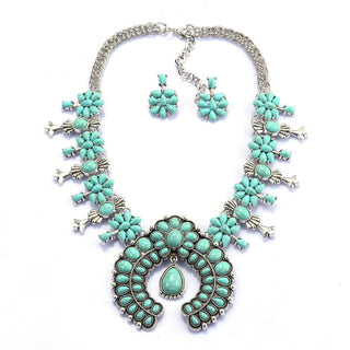 Ashcroft | Celeste Turquoise Blossom Necklace Set