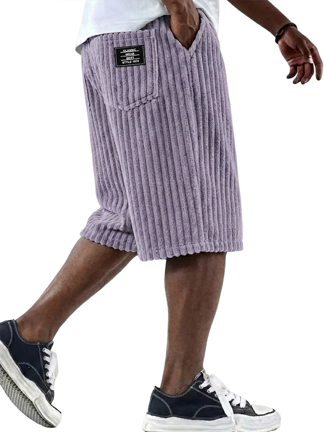 Ashcroft | Corduroy Shorts with Embroidered Detail