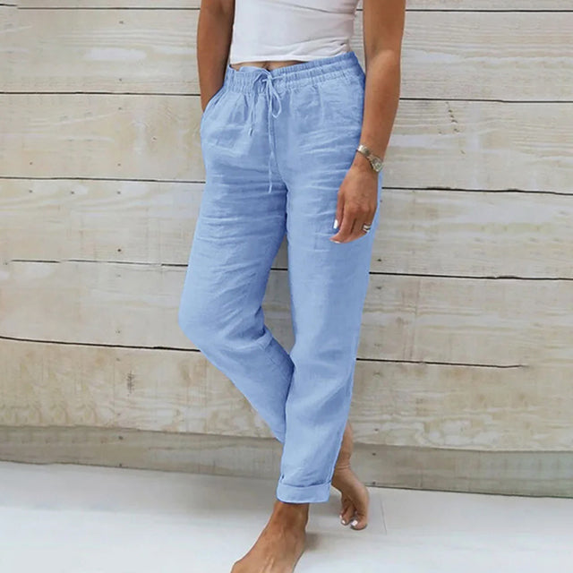 Straight-Leg Casual Trousers