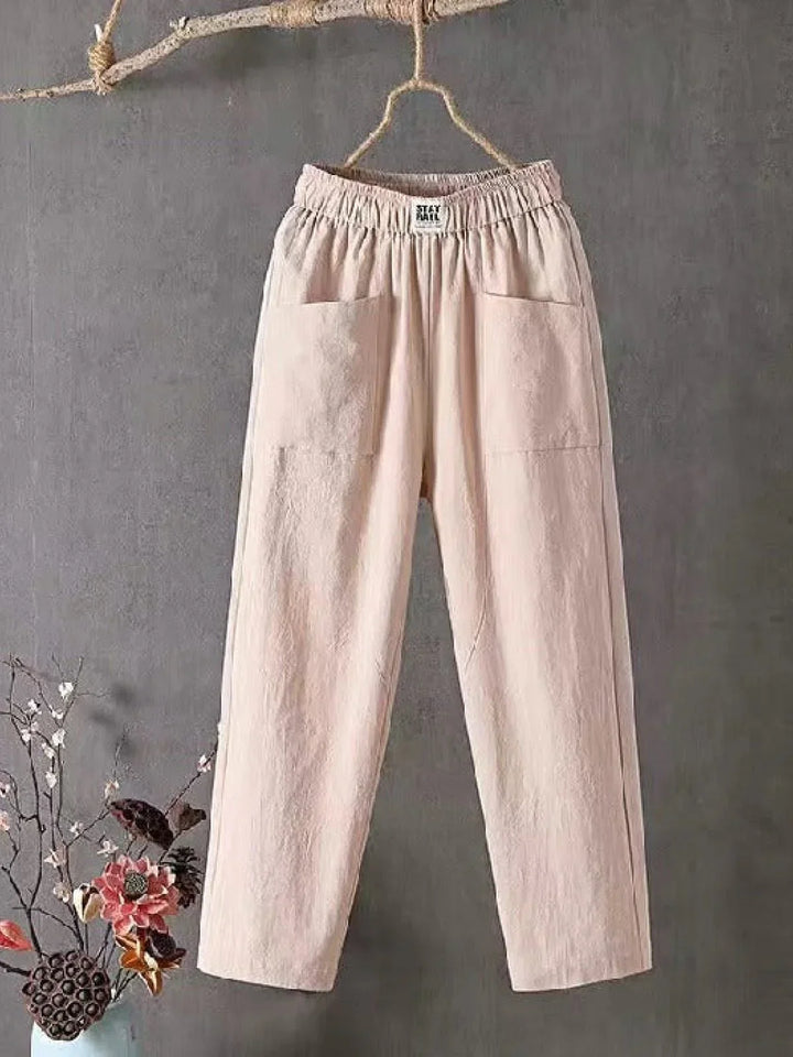 Ashcroft | Linen Blend Wide-Leg Trousers