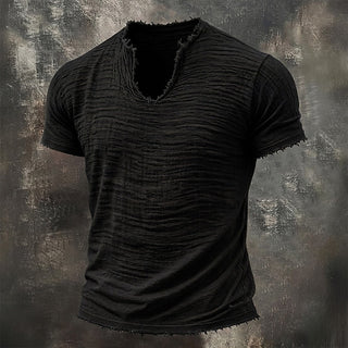 Ashcroft | Raw Edge V Neck T Shirt
