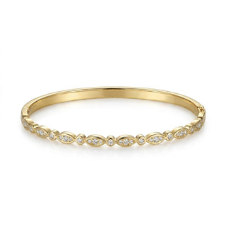 Elegant Gold Bracelet with Cubic Zirconia