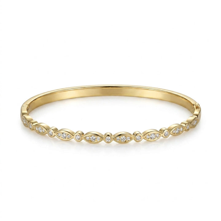 Elegant Gold Bracelet with Cubic Zirconia