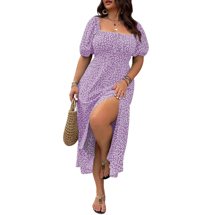 Ashcroft Elegant Plus Size Tie Front Floral Dress – view 10