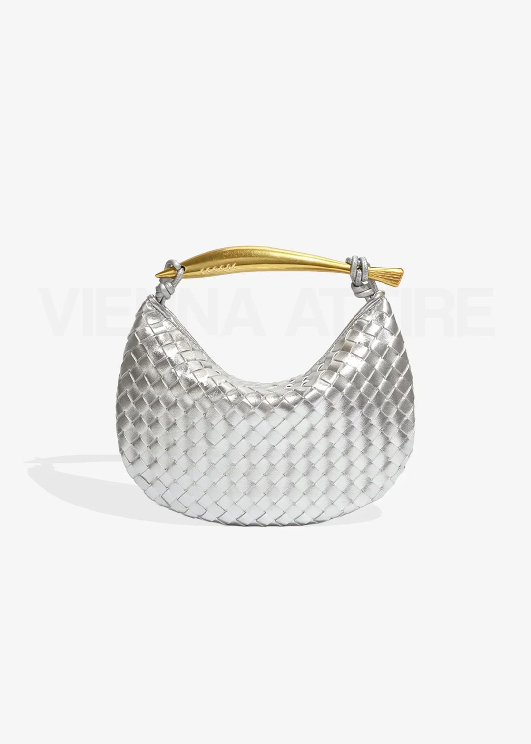 Alejandra | Woven Bag with Gold Handle