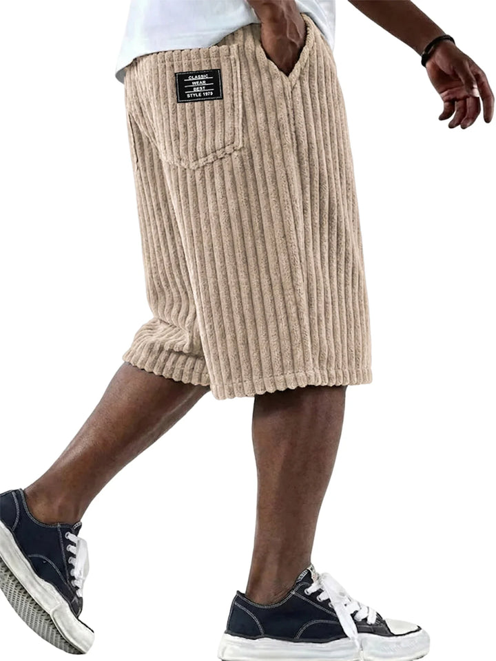 Ashcroft | Corduroy Shorts with Embroidered Detail