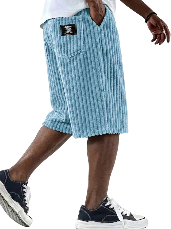 Ashcroft | Corduroy Shorts with Embroidered Detail