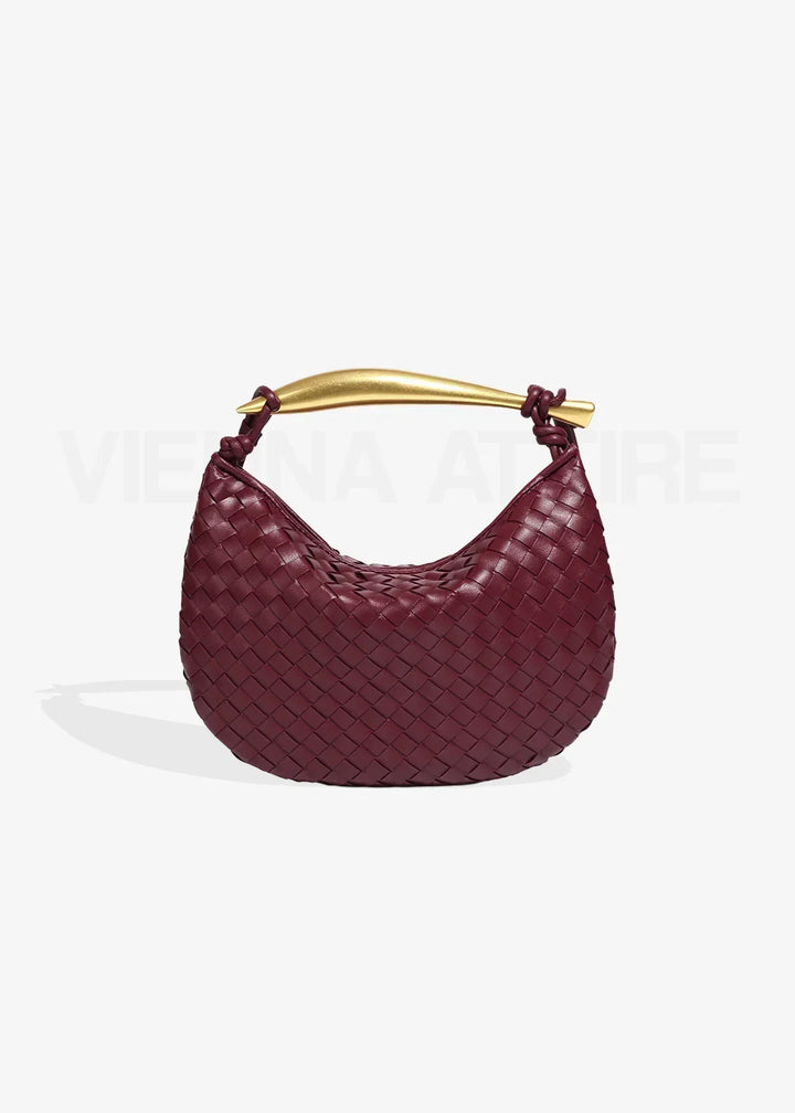 Alejandra | Woven Bag with Gold Handle