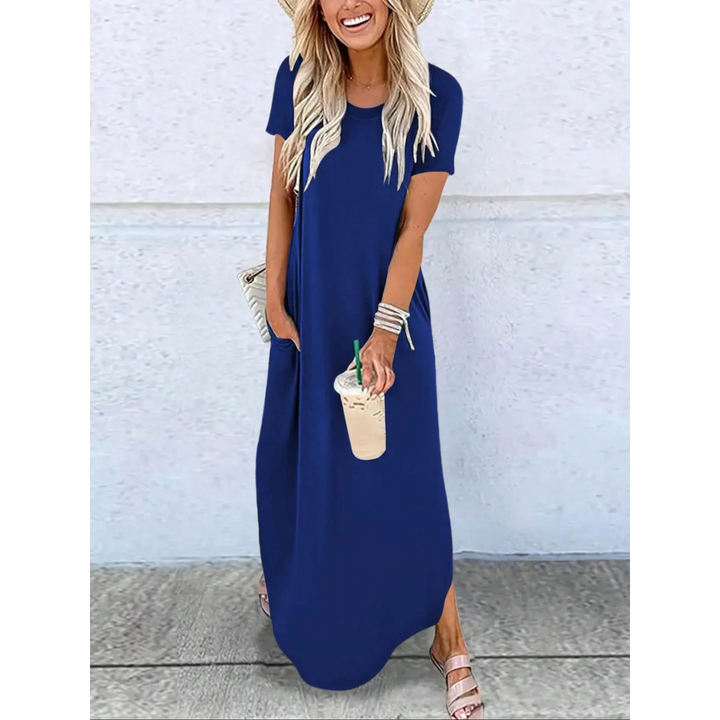 Ashcroft Everyday Relaxed Fit Round Neck Maxi Dress