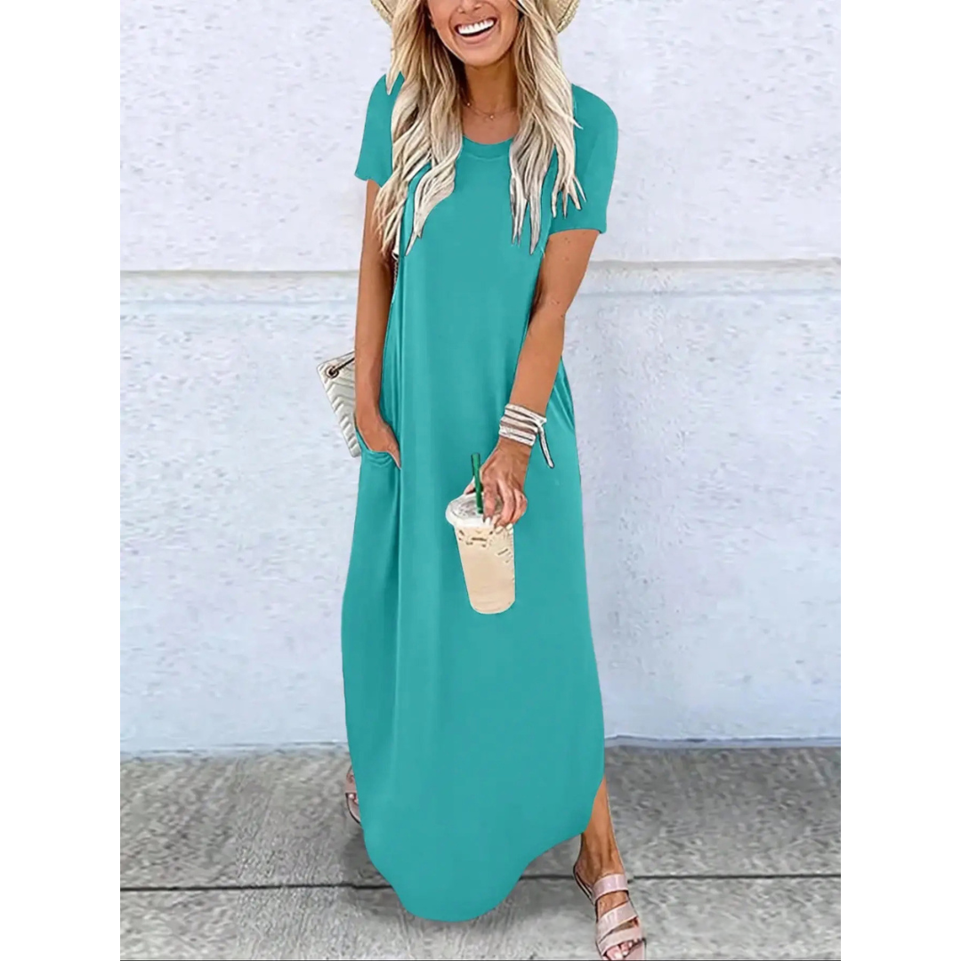 Ashcroft Everyday Relaxed Fit Round Neck Maxi Dress – view 3