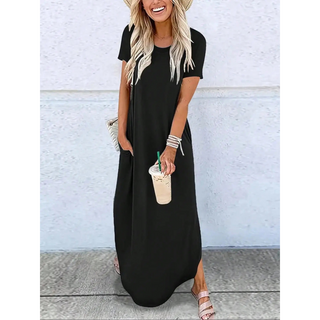 Ashcroft Everyday Relaxed Fit Round Neck Maxi Dress – view 2