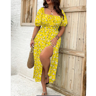 Ashcroft Comfy Elegant Summer Slit Dress – view 7