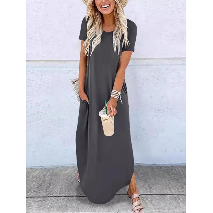 Ashcroft Everyday Relaxed Fit Round Neck Maxi Dress – view 4